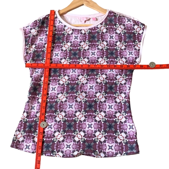 Ted Baker Satin Chiffon Feel Front Top - Jersey Back - Size 1 (Small Size 8) - Picture 12 of 14